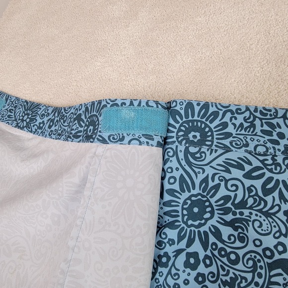 RipSkirt Hawaii Women's L Tuscan Blues Floral Paisley Quick Dry Wrap Skirt - Picture 9 of 11